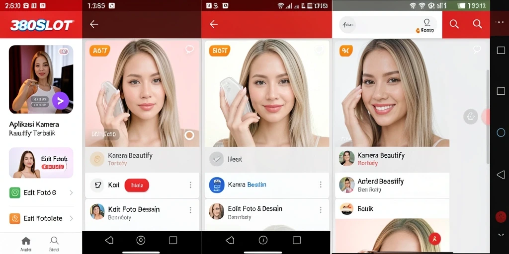 Antarmuka pengguna 380SLOT yang menarik saat mengedit foto.