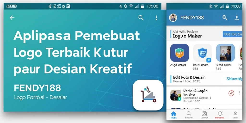 Tampilan antarmuka FENDY188 yang user-friendly untuk desain logo.