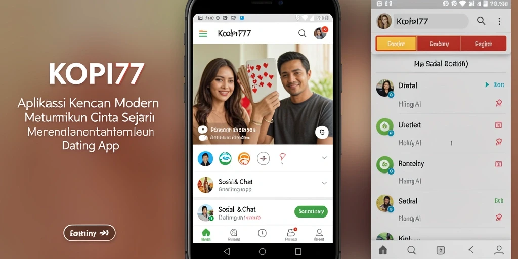 Tampilan antarmuka KOPI77 yang modern dan menarik untuk berinteraksi.