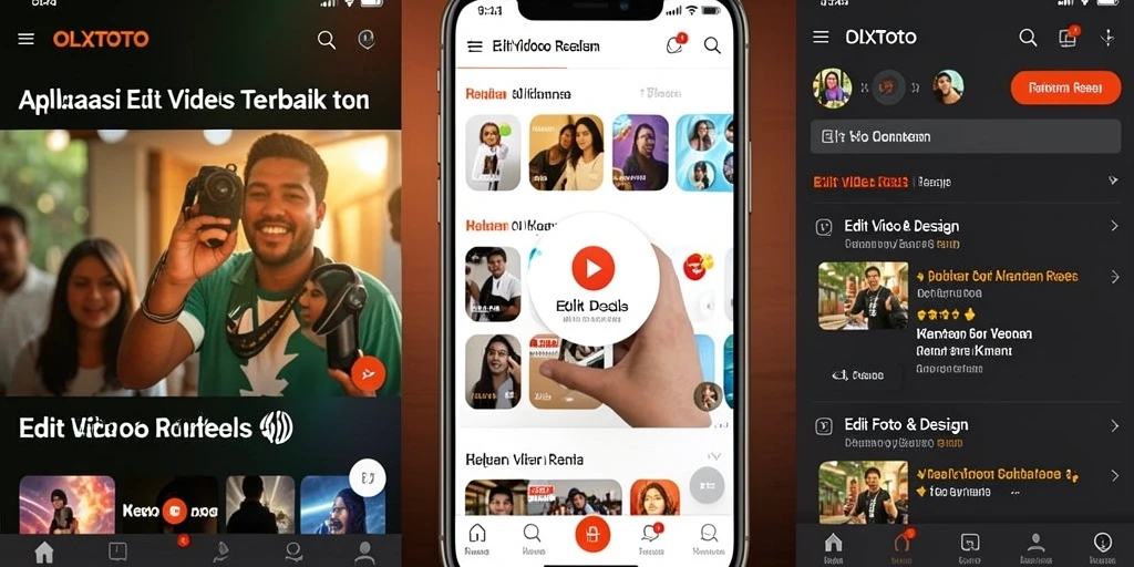 Tampilan antarmuka OLXTOTO yang sederhana dan fungsional untuk Edit Video Reels.
