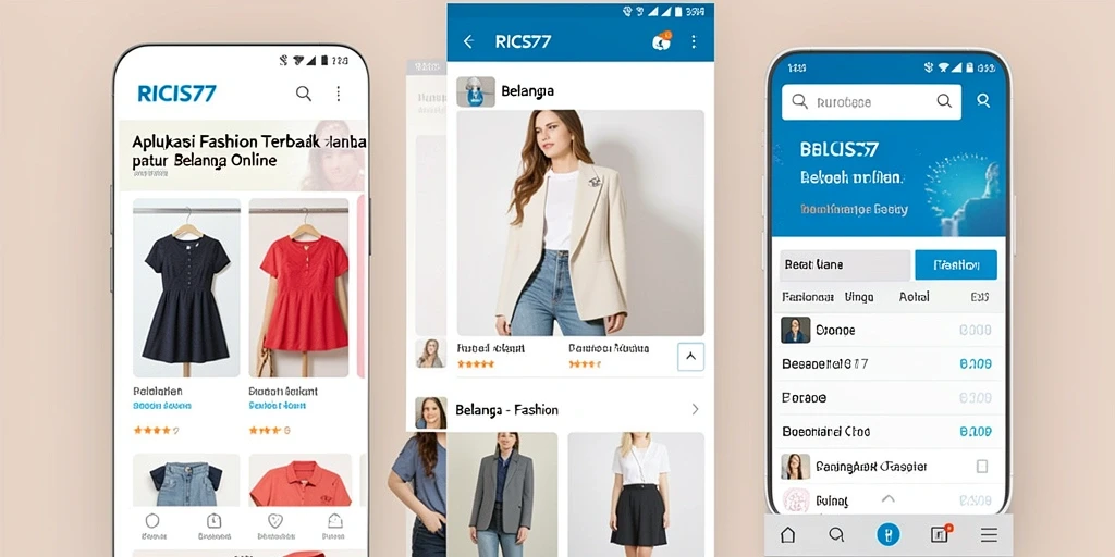 Tampilan antarmuka RICIS77 yang modern dan fungsional untuk belanja Fashion.