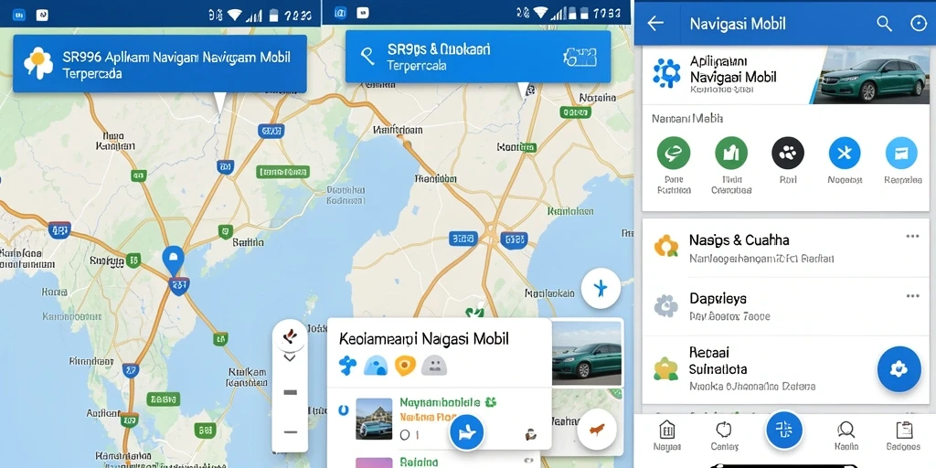 Antarmuka SR996 yang user-friendly untuk navigasi mobil.